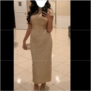 Portia and Scarlett gold midi dress